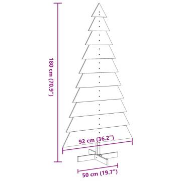 Wooden Christmas Tree 180 cm - Solid Pine Decor | Hipomarket