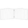 Foldable Dog Gate - 2 Panels White Poplar Wood | HipoMarket