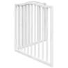 Foldable Dog Gate - 2 Panels White Poplar Wood | HipoMarket