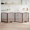  Dog Gate with Door Foldable 4 Panels Brown Oak 320 cm Poplar Wood Colour brown oak Size 80 x 90 x 2 cm Quantity in Package 4 