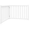 Foldable Dog Gate - 2 Panels White Solid Wood | Hipo Market