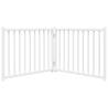 Foldable Dog Gate - 2 Panels White Solid Wood | Hipo Market