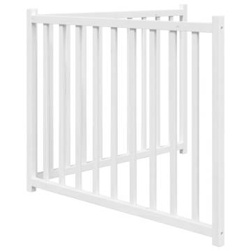 Foldable Dog Gate - 2 Panels White Solid Wood | Hipo Market