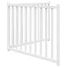 Foldable Dog Gate - 2 Panels White Solid Wood | Hipo Market