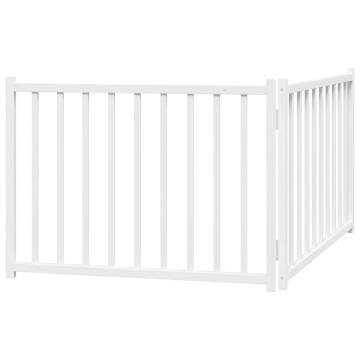 Foldable Dog Gate - 2 Panels White Solid Wood | Hipo Market