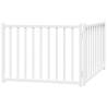 Foldable Dog Gate - 2 Panels White Solid Wood | Hipo Market