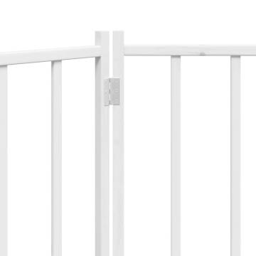 Foldable Dog Gate - 2 Panels White Solid Wood | Hipo Market