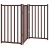 Foldable Dog Gate - 3 Panels Brown Oak | Solid Wood Fir - Hipomarket