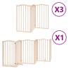 Foldable Dog Gate with Door - 15 Panels, 750 cm Poplar Wood