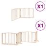 Dog Gate with Door - Foldable 6 Panels, 480 cm Poplar Wood