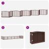 Foldable Dog Gate with Door - 10 Panels, 800 cm, Brown