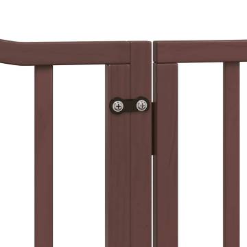 Foldable Dog Gate with Door - 10 Panels, 800 cm, Brown