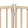 Dog Gate with Door - 8 Panels, 640 cm Poplar Wood | HipoMarket UK