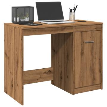 Desk Artisan Oak 100x50 cm | Modern Engineered Wood Furniture