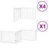 Foldable Dog Gate with Door - 12 Panels, White, 960 cm