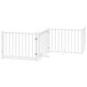 Foldable Dog Gate with Door - 12 Panels, White, 960 cm