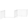 Foldable Dog Gate with Door - 12 Panels, White, 960 cm