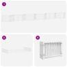 Foldable Dog Gate with Door - 12 Panels, White, 960 cm