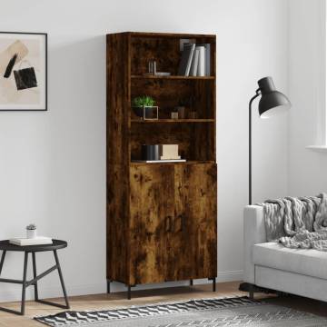 Highboard Smoked Oak - Elegant Storage Solution | Hipomarket