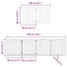 Dog Gate with Door - Foldable 10 Panels White Poplar Wood