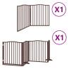 Dog Gate with Door - Foldable 6 Panels - 480 cm Poplar Wood