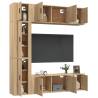 7 Piece Sonoma Oak TV Cabinet Set | Stylish & Practical Design