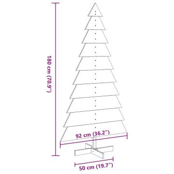 Wooden Christmas Tree for Decoration - Wax Brown 180 cm