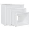 Nesting Tables 3 pcs - Stylish White Engineered Wood Set