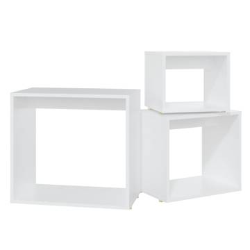 Nesting Tables 3 pcs - Stylish White Engineered Wood Set