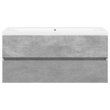 2 Piece Bathroom Furniture Set - Concrete Grey Stylish Storage