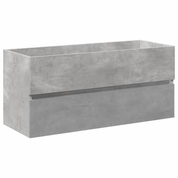 2 Piece Bathroom Furniture Set - Concrete Grey Stylish Storage