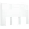 Stylish White Headboard Cabinet - 160x19x103.5 cm