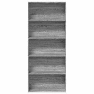 Book Cabinet Grey Sonoma - Engineered Wood Storage Solution