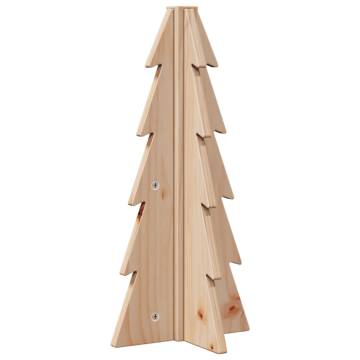 Wooden Christmas Tree 49cm - Solid Pine Holiday Decoration