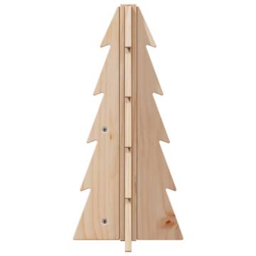 Wooden Christmas Tree 49cm - Solid Pine Holiday Decoration