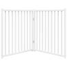 Foldable Dog Gate - 2 Panels White Solid Wood 160 cm | HipoMarket