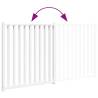 Foldable Dog Gate - 2 Panels White Solid Wood 160 cm | HipoMarket