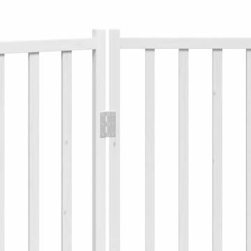 Foldable Dog Gate - 2 Panels White Solid Wood 160 cm | HipoMarket