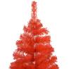 Red Pre-lit Christmas Tree with Ball Set - 180 cm PVC