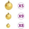 Red Pre-lit Christmas Tree with Ball Set - 180 cm PVC