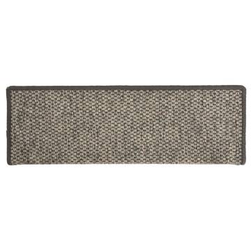 Self-Adhesive Stair Mats - 15 pcs Grey & Beige | Hipomarket