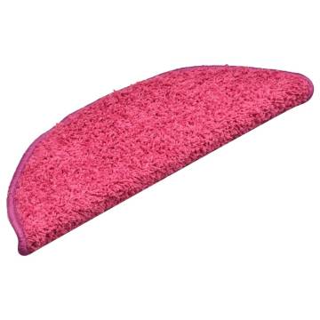 Carpet Stair Treads - Pink 15 pcs | 56x17x3 cm | HiPoMarket