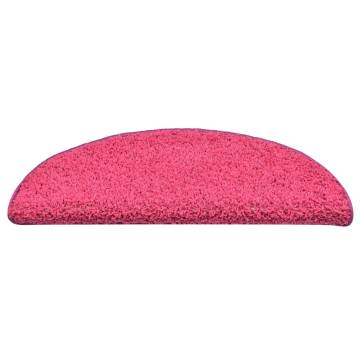 Carpet Stair Treads - Pink 15 pcs | 56x17x3 cm | HiPoMarket