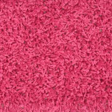 Carpet Stair Treads - Pink 15 pcs | 56x17x3 cm | HiPoMarket