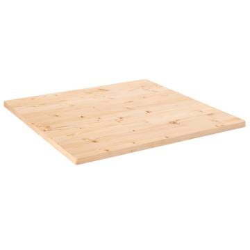 Solid Wood Pine Square Table Top - 90x90x2.5 cm