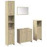 4 Piece Bathroom Furniture Set - Sonoma Oak Engineered Wood