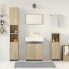 4 Piece Bathroom Furniture Set - Sonoma Oak Engineered Wood