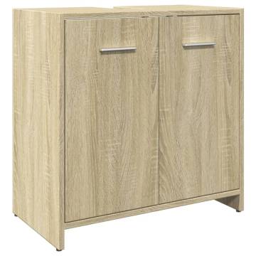 4 Piece Bathroom Furniture Set - Sonoma Oak Engineered Wood