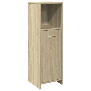 4 Piece Bathroom Furniture Set - Sonoma Oak Engineered Wood