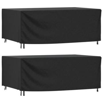 Waterproof Garden Furniture Covers - 240x140x90 cm - 2 pcs Black